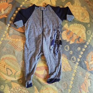 Gerber Organic Rocket Ship Striped Sleeper